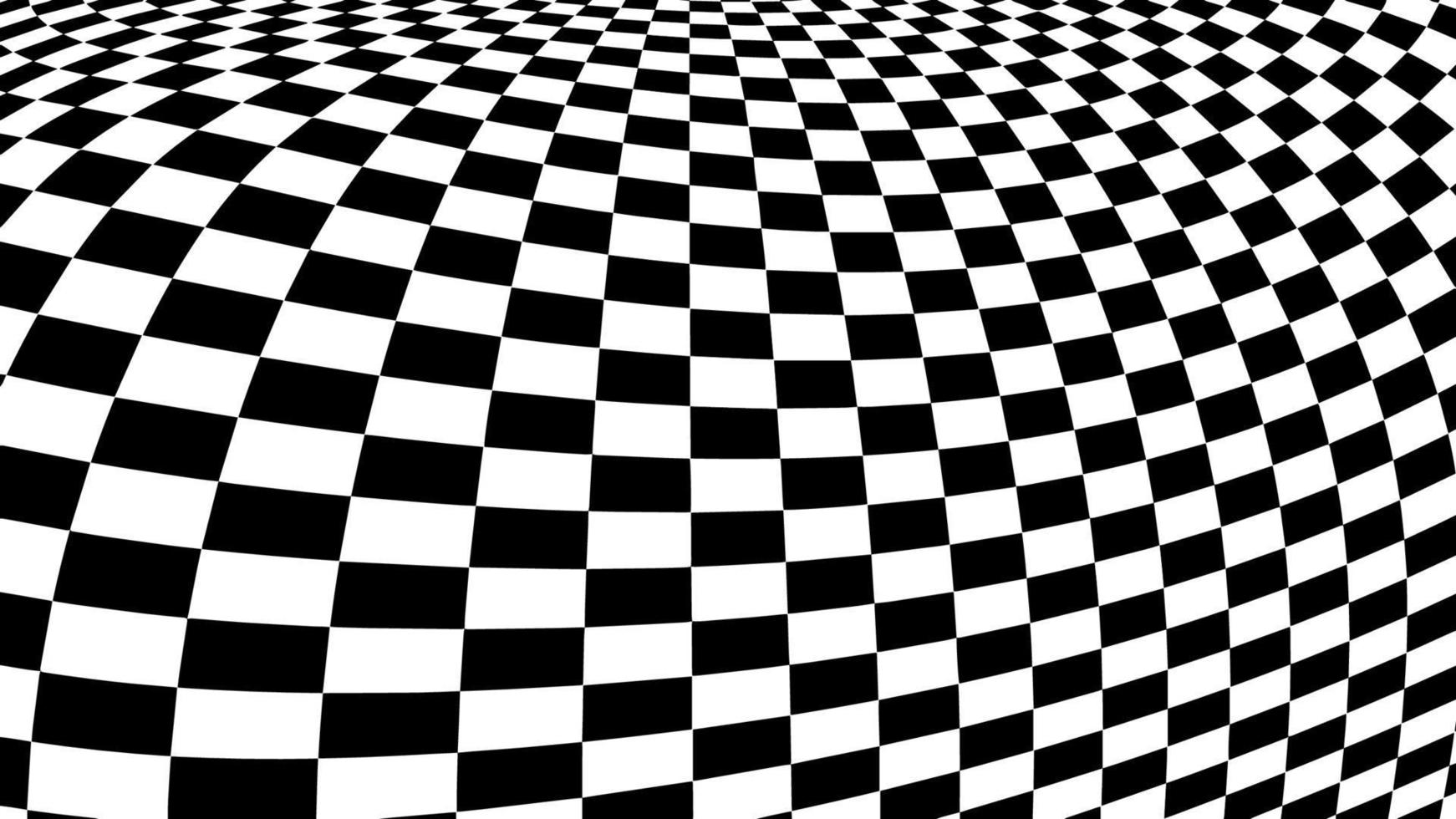 Checkered torus vector illustration EPS 10. Optical illusion vector. Race championship background.