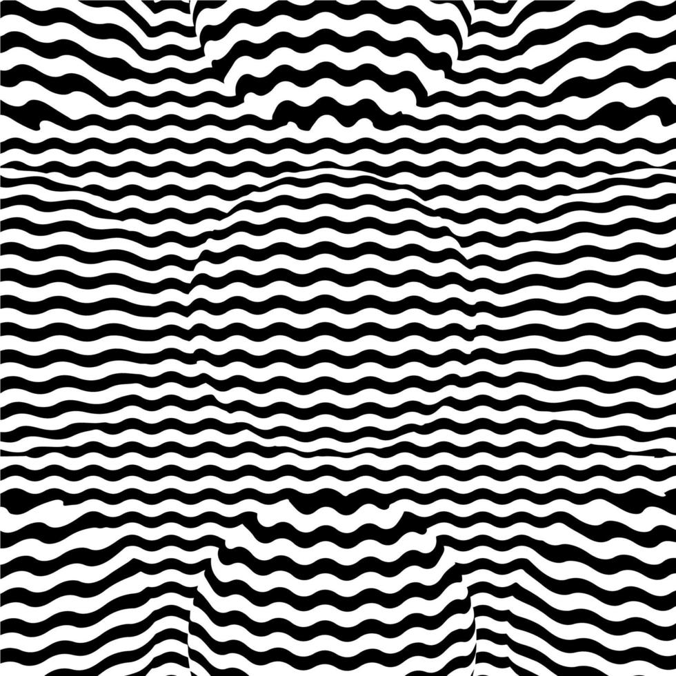 fondo de líneas de ilusión óptica. ilusiones abstractas 3d en blanco y negro. diseño conceptual de ilusión óptica .10 ilustración vector