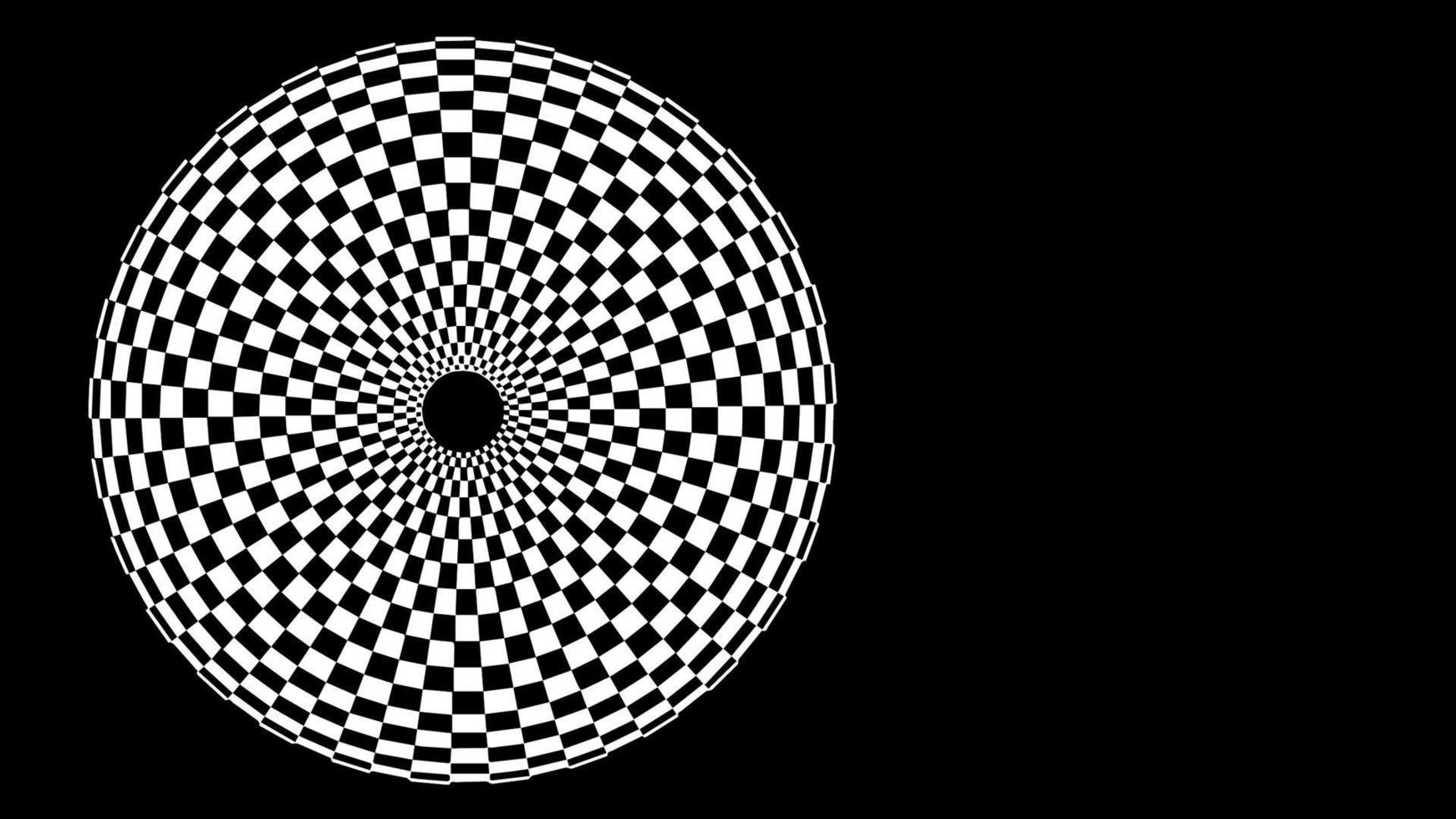 Optical illusion checkered funnel. EPS 10 vector illustration.