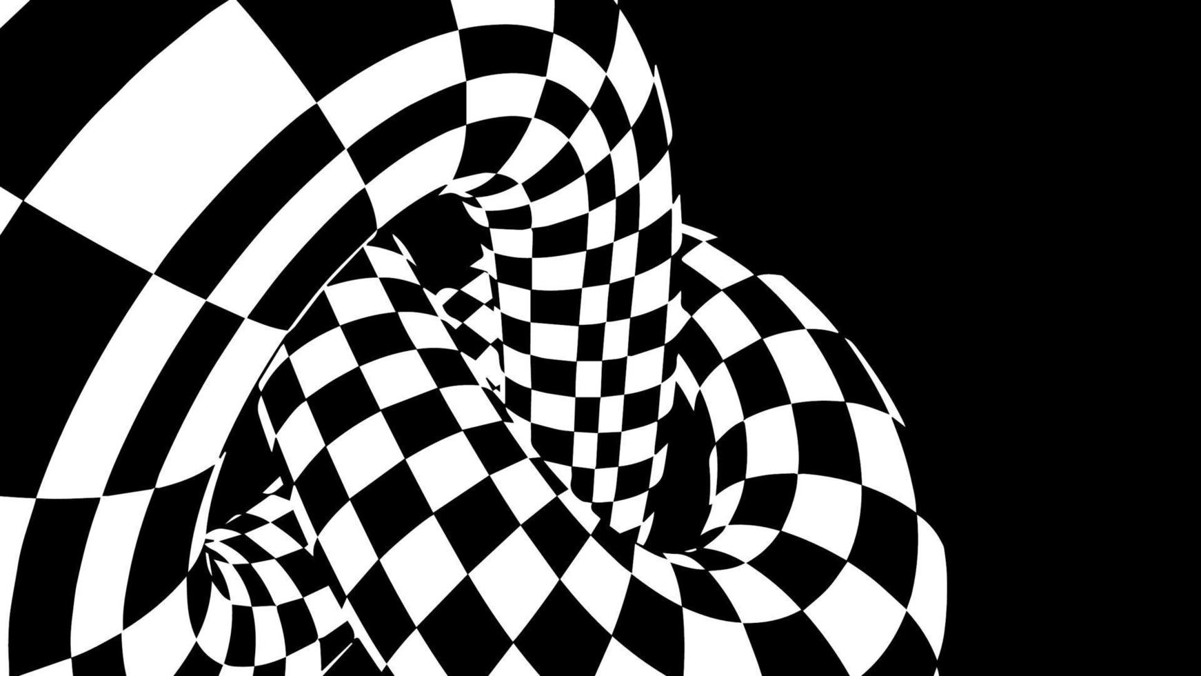 toro a cuadros ilustración vectorial eps 10. vector de ilusión óptica. antecedentes del campeonato de carreras.