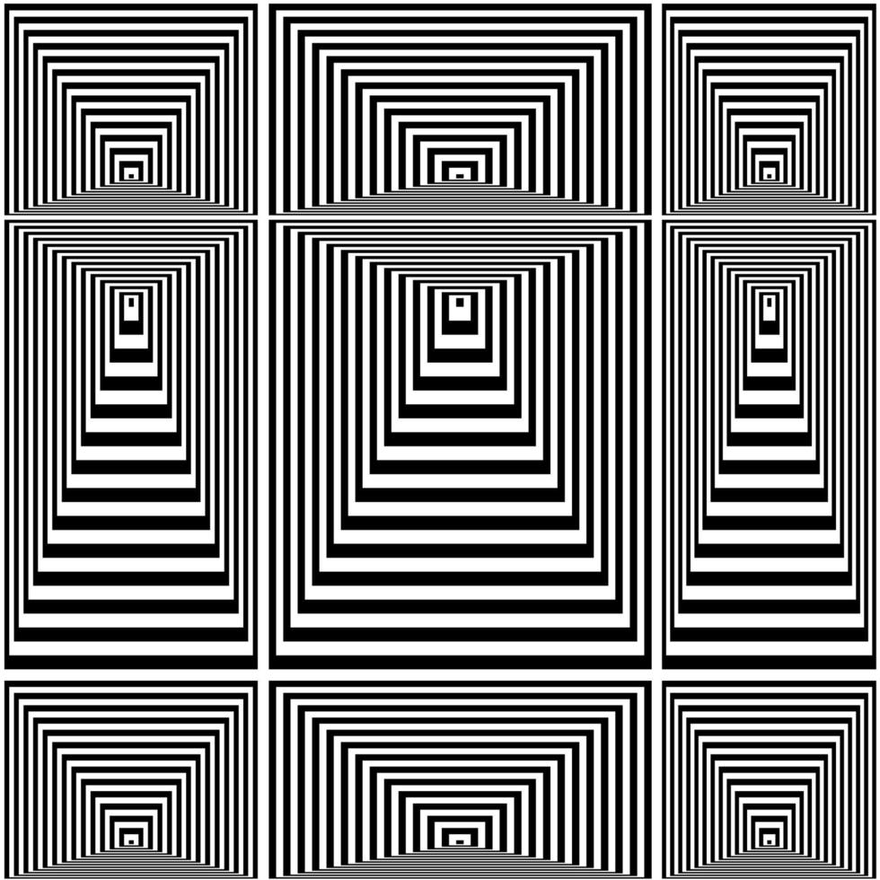 Optical illusion lines background. Abstract 3d black and white illusions. Conceptual design of optical illusion vector. EPS 10 Vector illustration