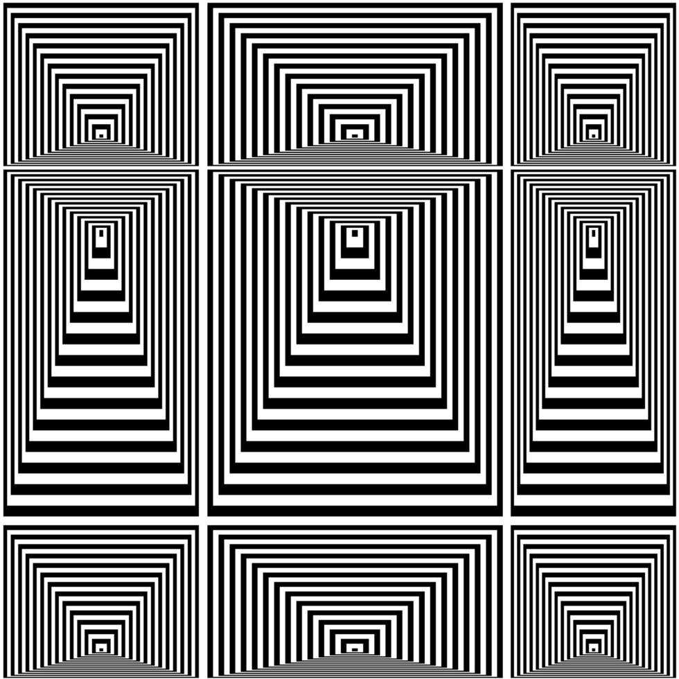 Optical illusion lines background. Abstract 3d black and white illusions. Conceptual design of optical illusion vector. EPS 10 Vector illustration