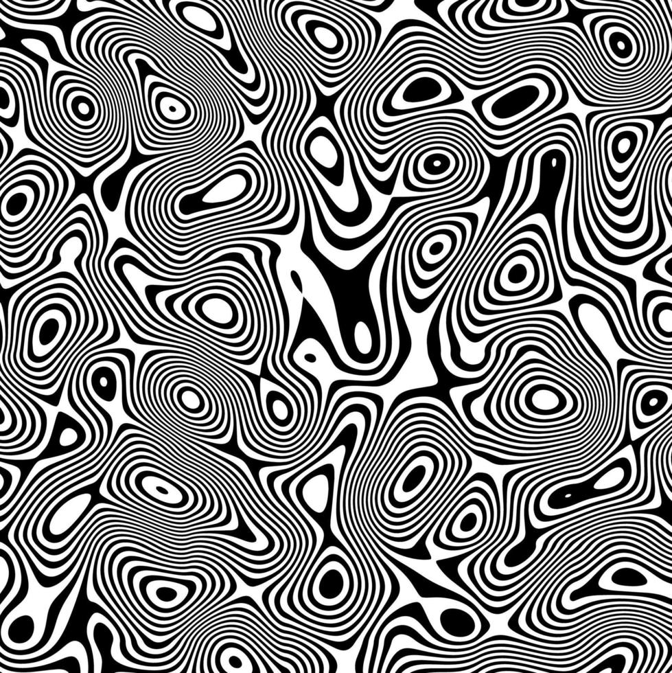 Optical illusion lines background. Abstract 3d black and white illusions. Conceptual design of optical illusion vector. EPS 10 Vector illustration