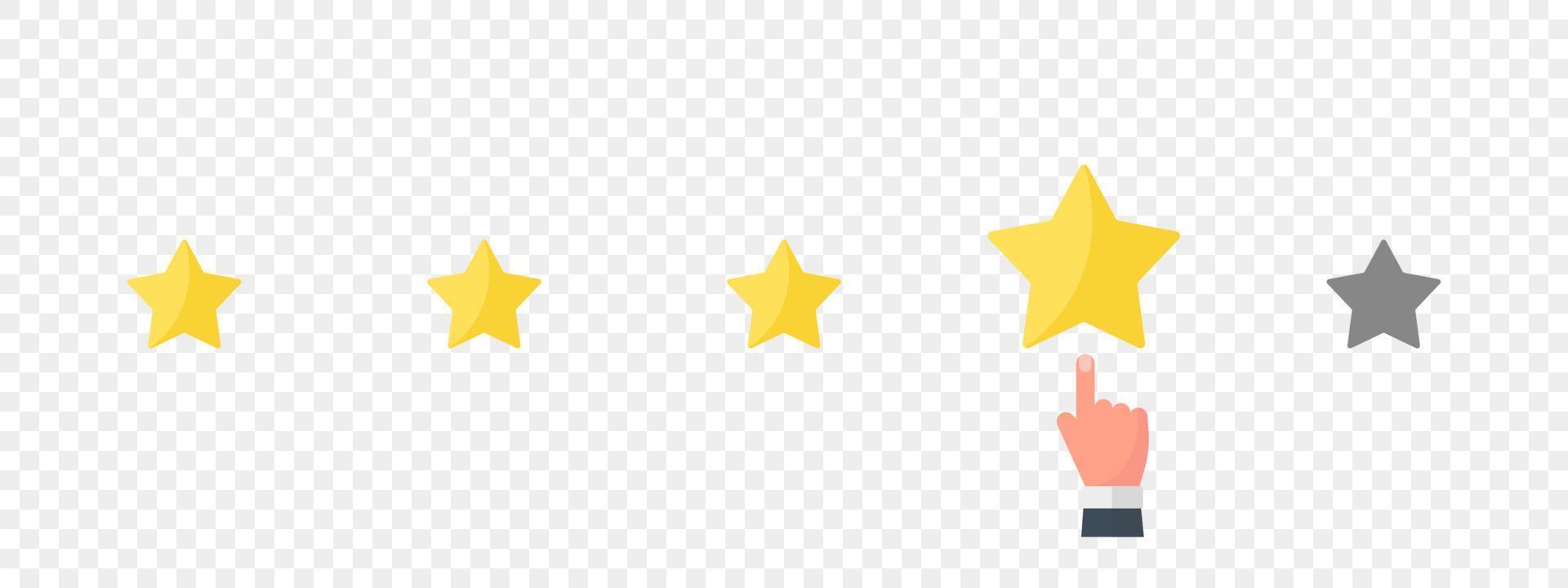 Rating scale. Satisfaction meter. Rating stars. Minimum to Maximum. Vector illustration concept