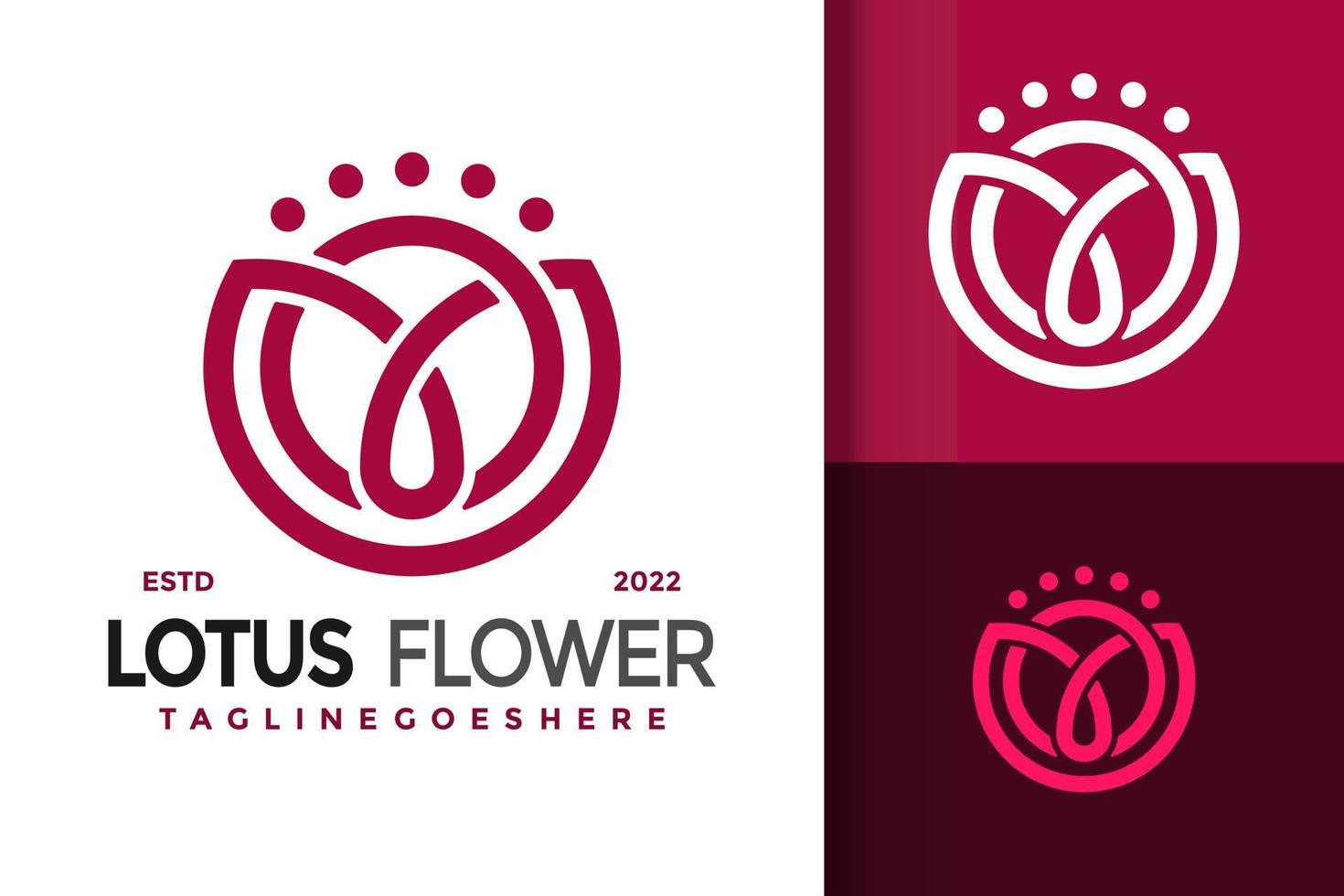 diseño de logotipo de aceite de belleza de flor de loto, vector de logotipos de identidad de marca, logotipo moderno, plantilla de ilustración vectorial de diseños de logotipo