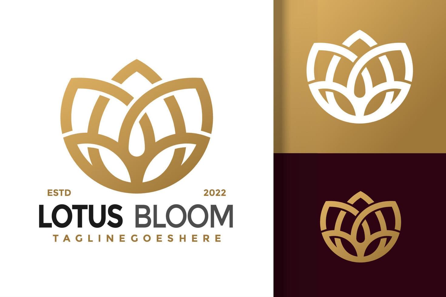 Lotus Flower Bloom Oil Logo Design, brand identity logos vector, modern logo, Logo Designs Vector Illustration Template