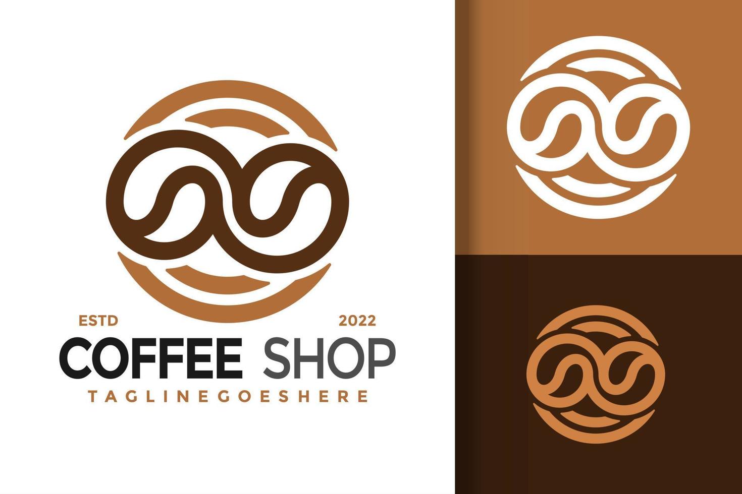 Coffee Shop Logo Design, brand identity logos vector, modern logo, Logo Designs Vector Illustration Template