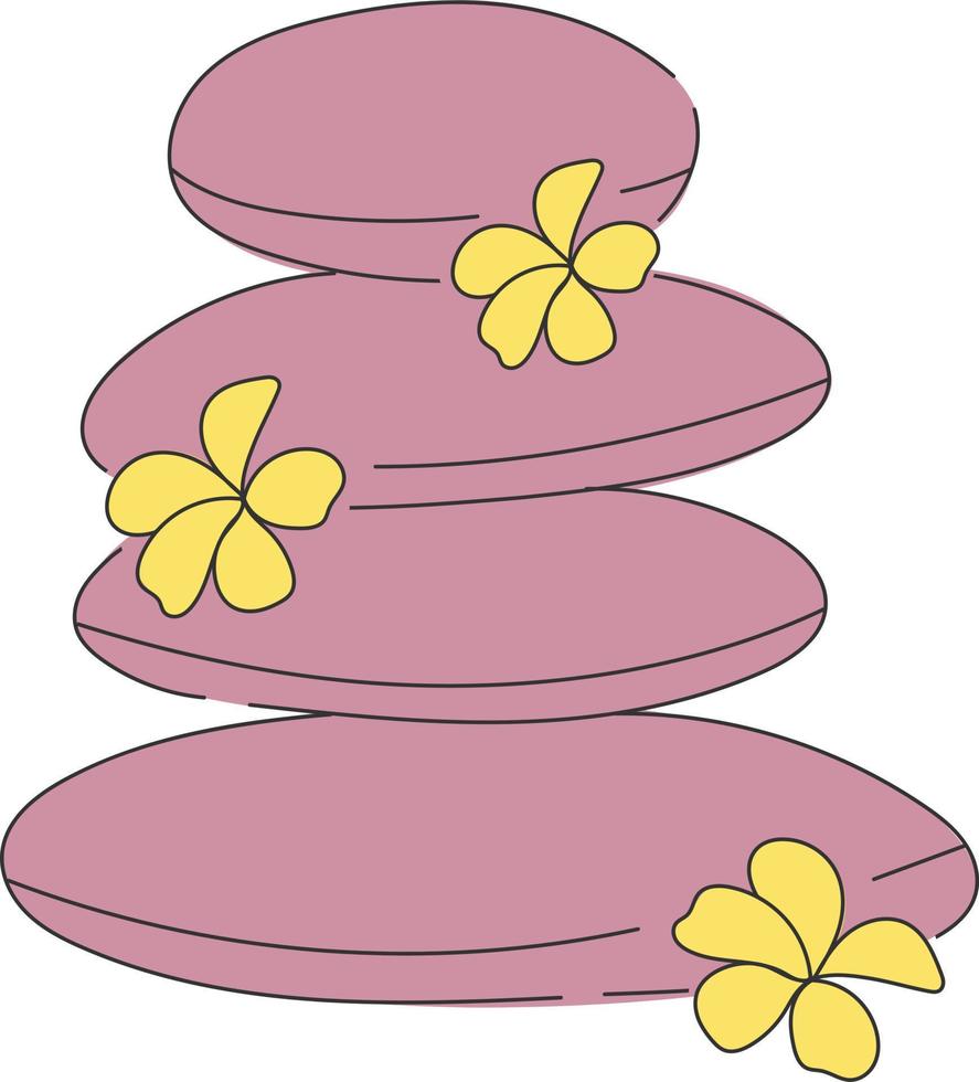 Spa stacked stones illustration vector