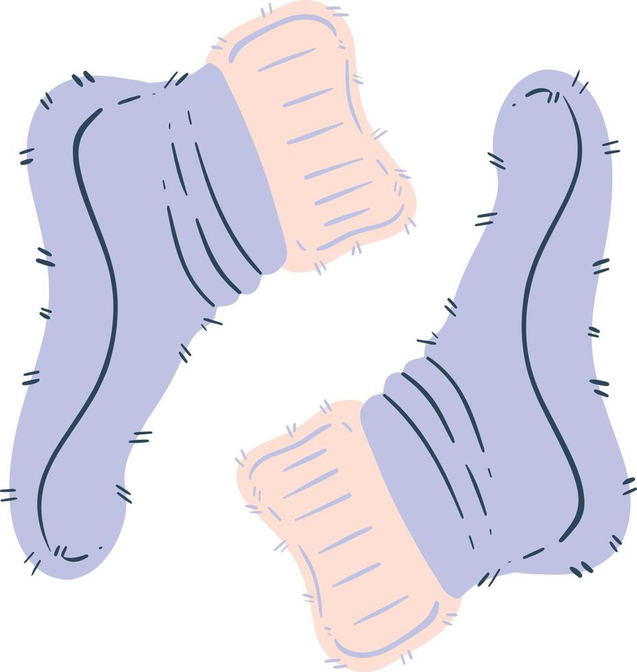 ilustración de un par de calcetines calientes vector