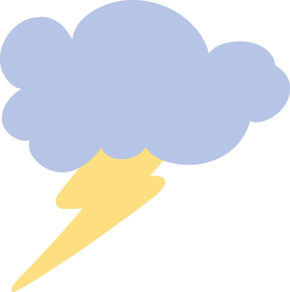 Cloud with lightning illustration vector