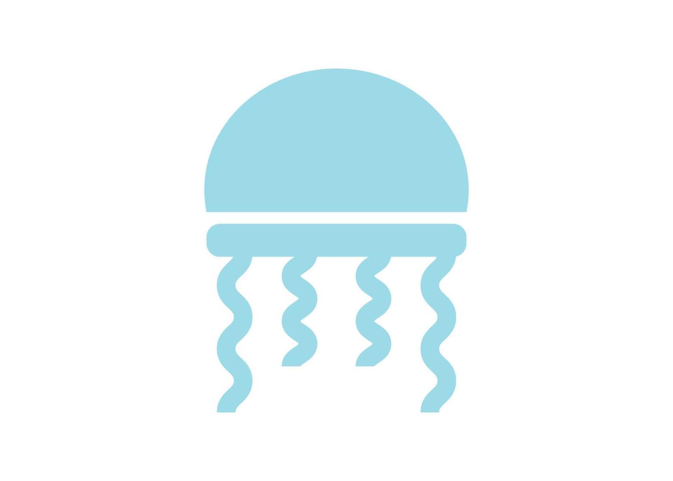 Jellyfish icon logo design template vector symbol
