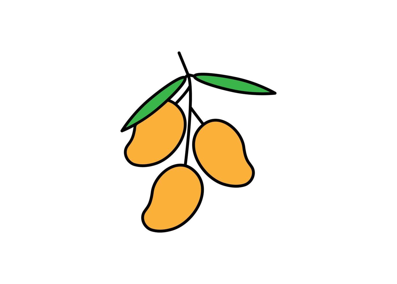 mango fruta icono granja clipart diseño plantilla vector aislado ilustración