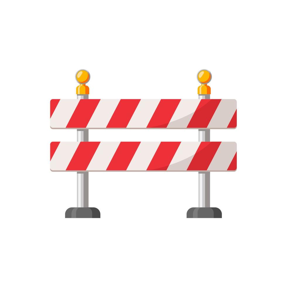 Road barrier, barricade isolated on white background vector