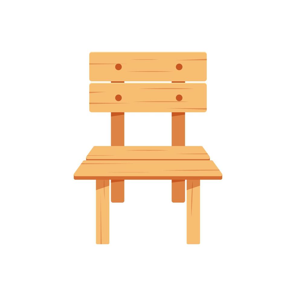 Wooden chairs vector isolated on white background