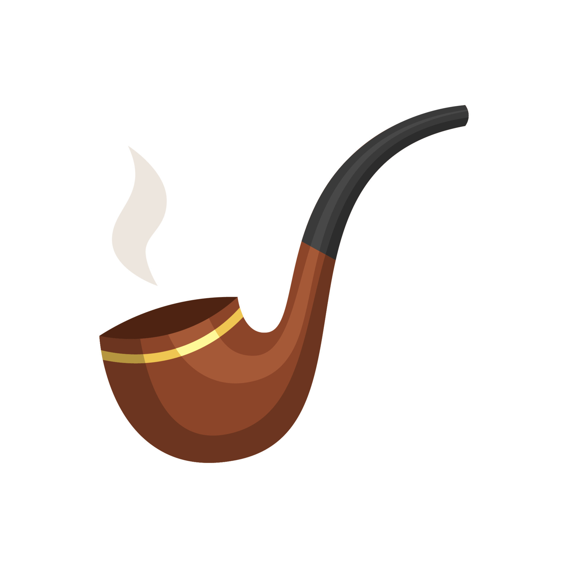 Classic smoke pipe vector isolated on white background 14832283 Vector