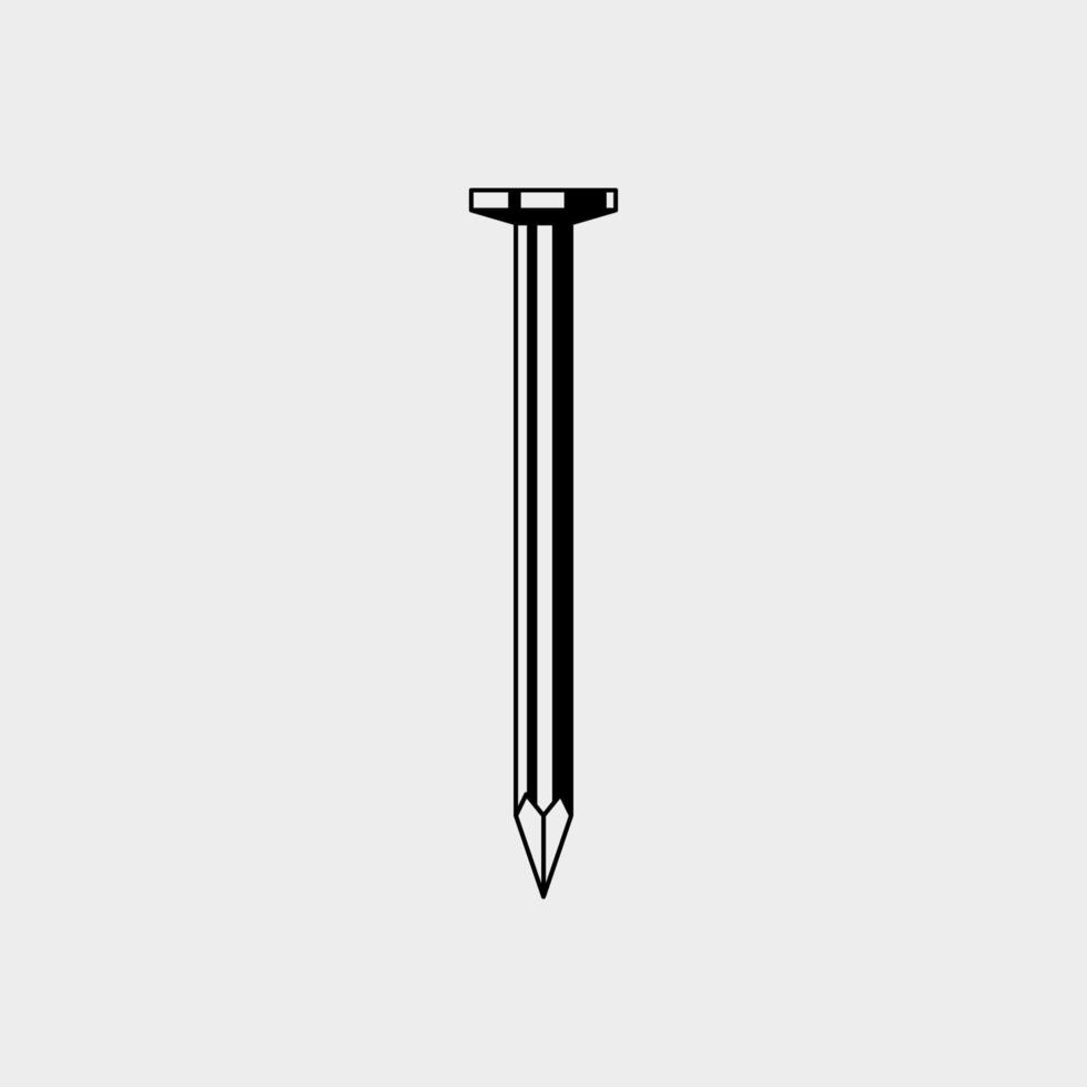 Carpenter nails line icon vector