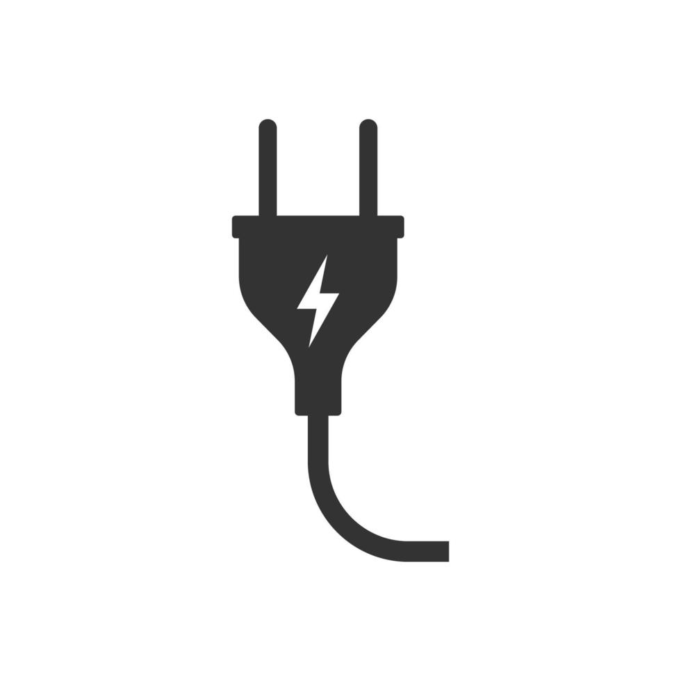 Electric plug icon isolated vector