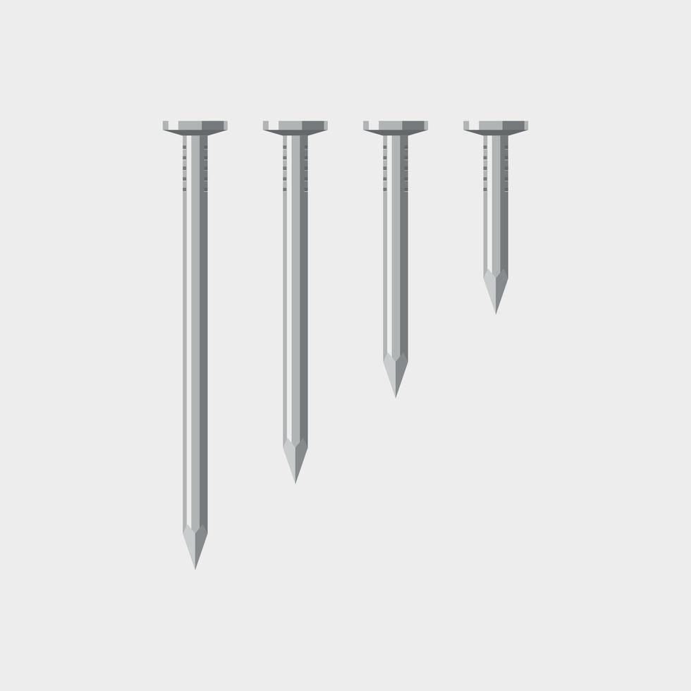 Carpenter nails vector isolated on white background