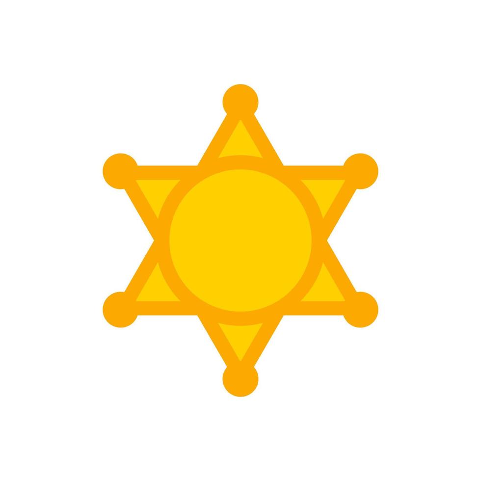 Sheriff star vector isolated