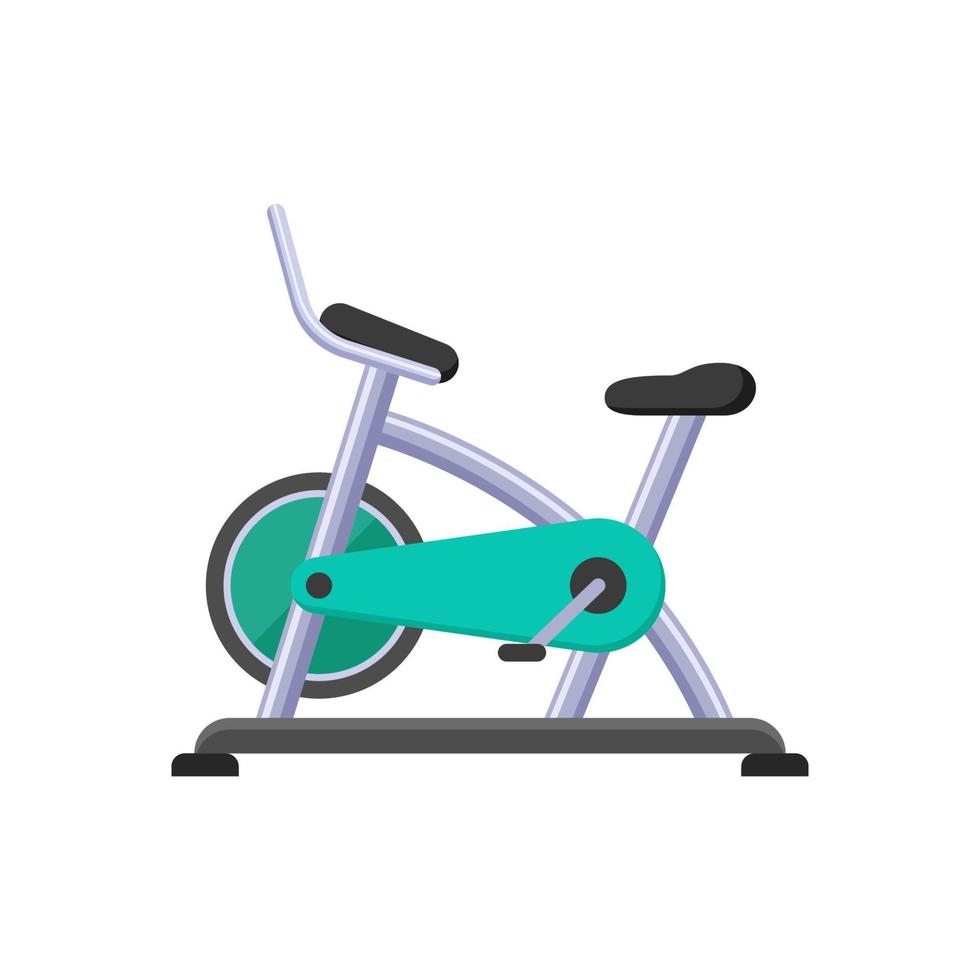 Stationary exercise bike vector