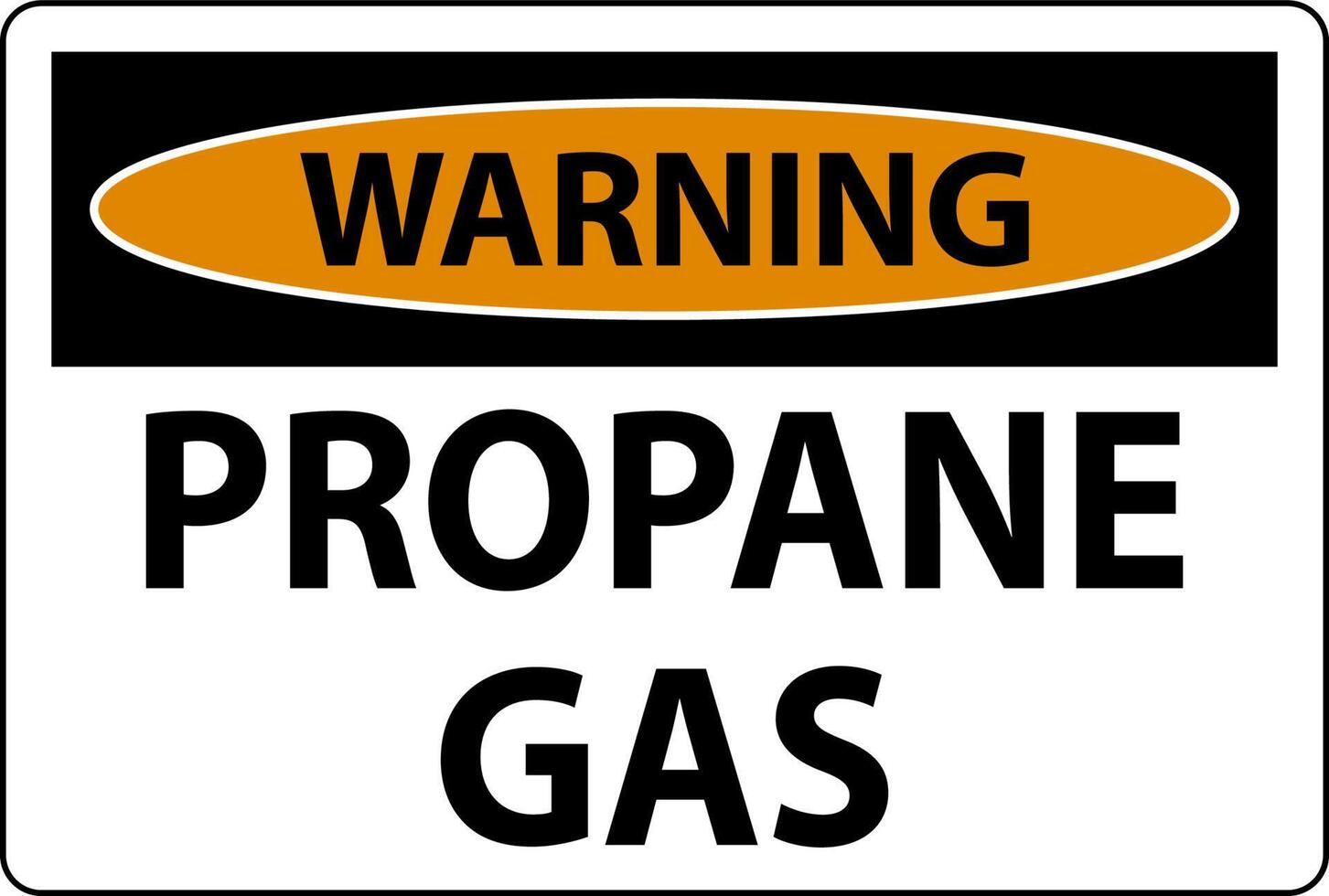 Symbol Propane Warning Label, Propane Gas Sign vector