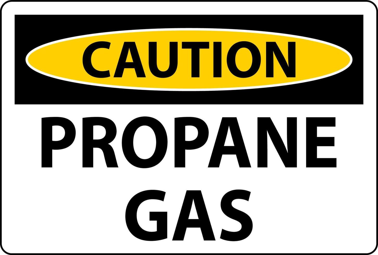 Symbol Propane Caution Label, Propane Gas Sign vector