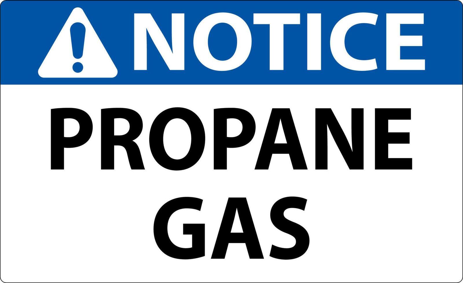 Symbol Propane Notice Label, Propane Gas Sign vector