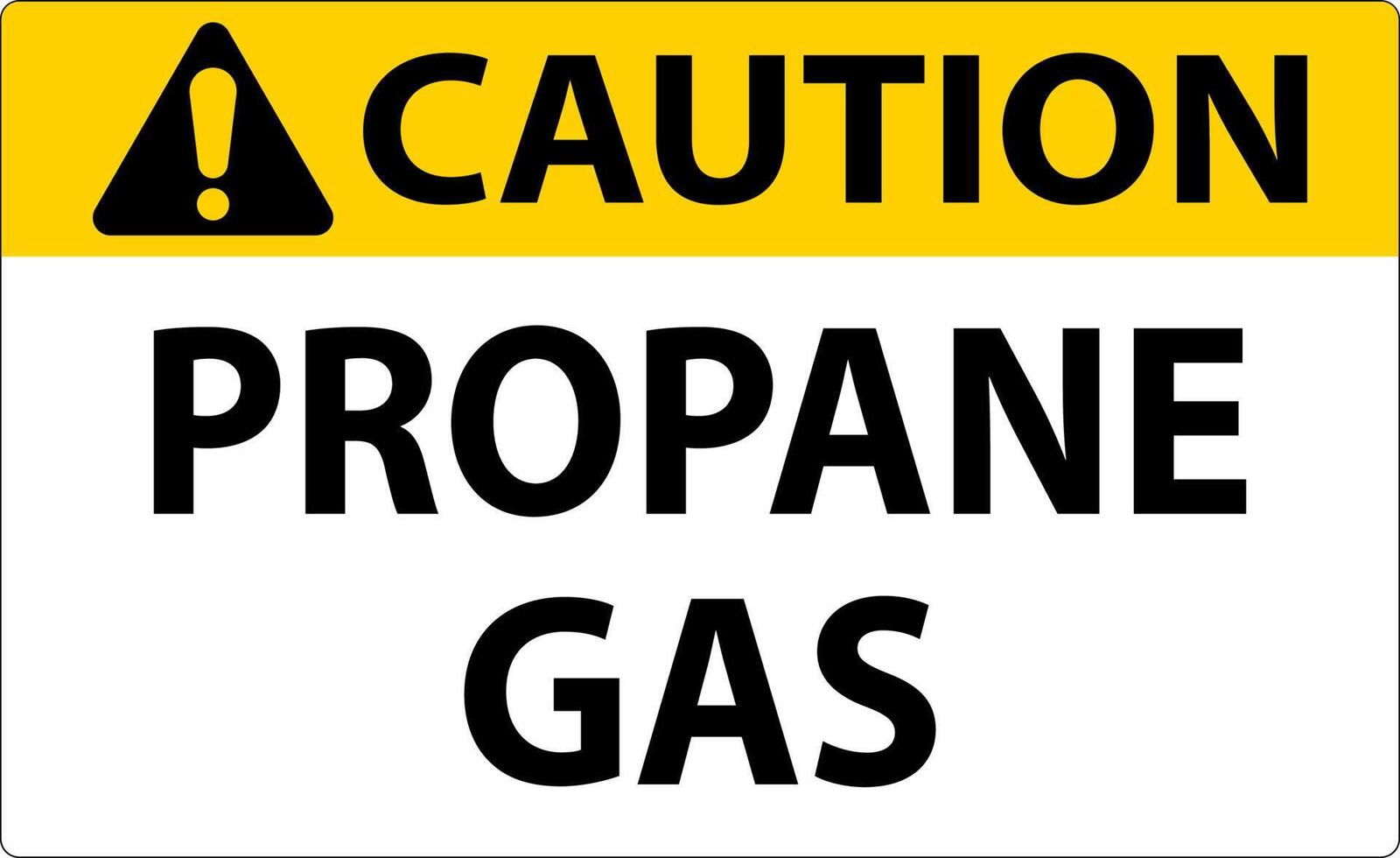 Symbol Propane Caution Label, Propane Gas Sign vector