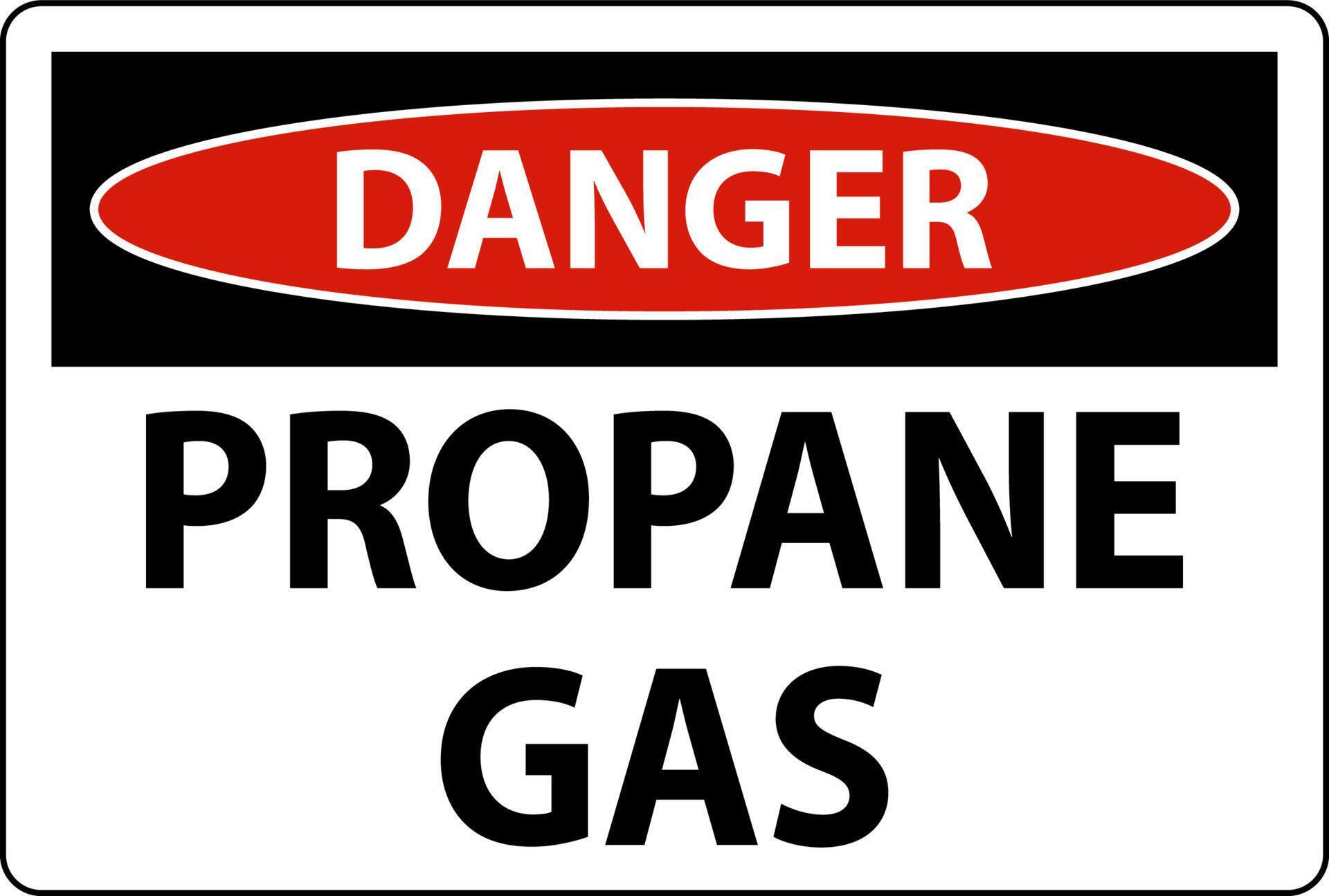 Symbol Propane Danger Label, Propane Gas Sign 14832871 Vector Art at