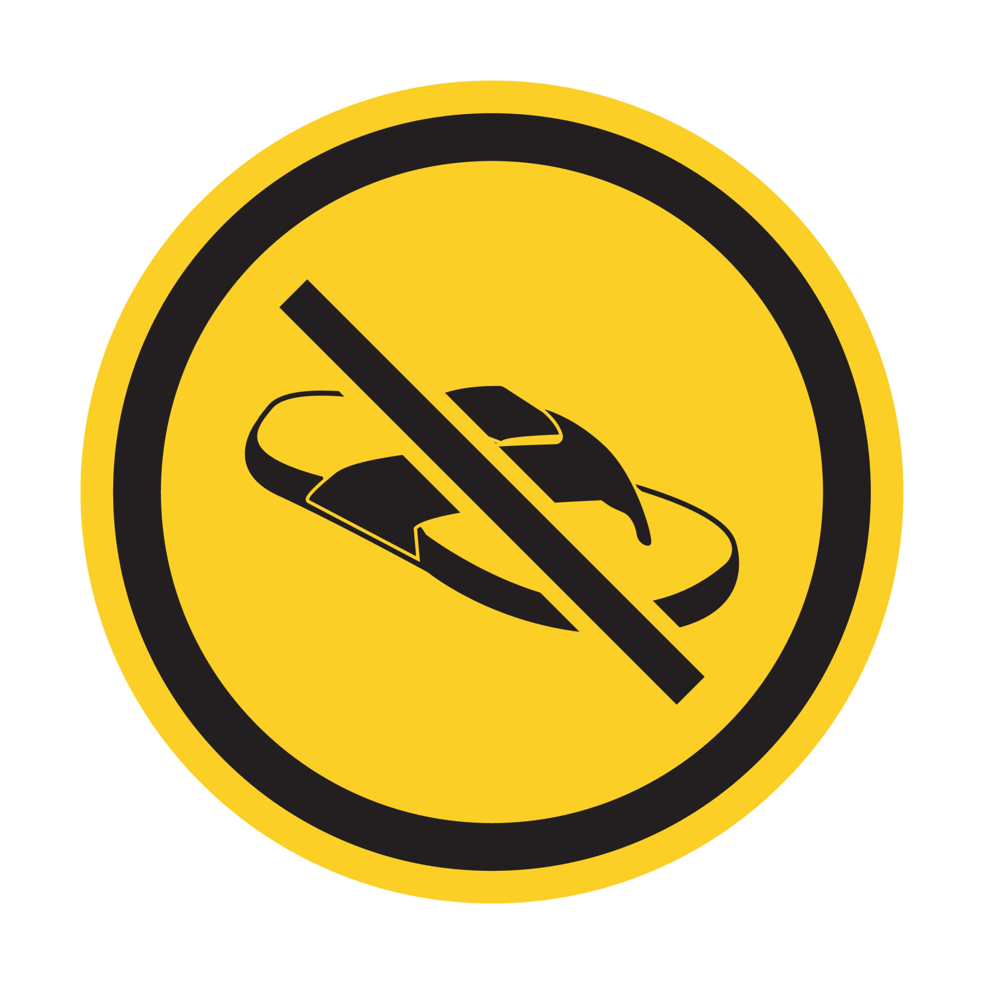 Caution No Open Toed Shoes Sign on white background 14832882 Vector Art