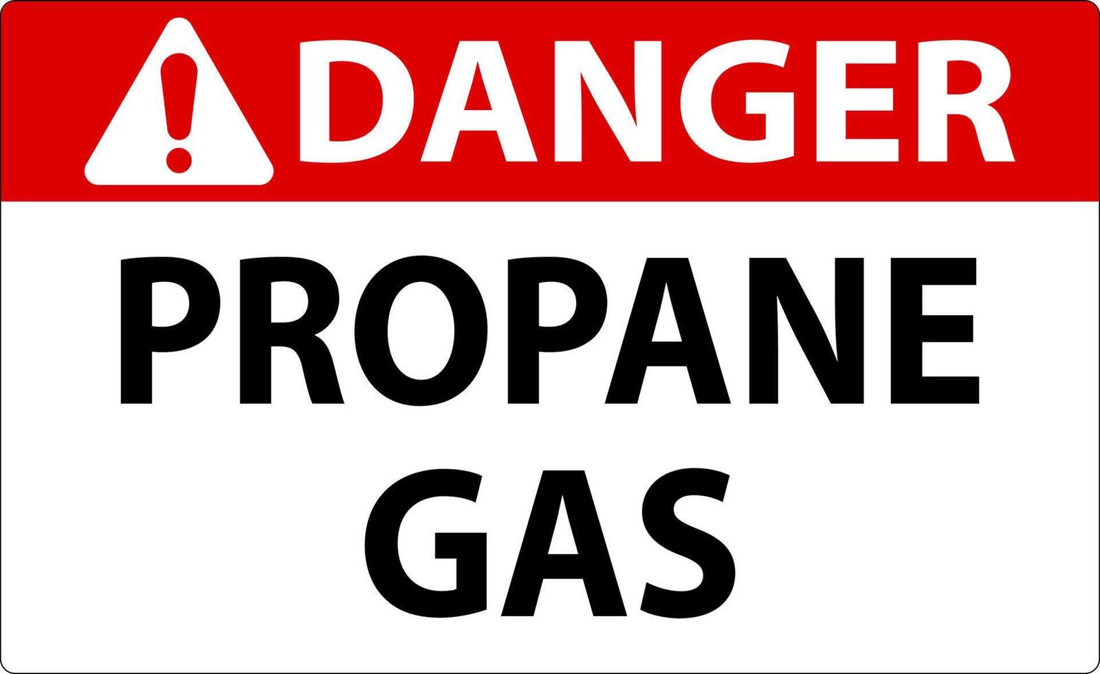 Symbol Propane Danger Label, Propane Gas Sign vector