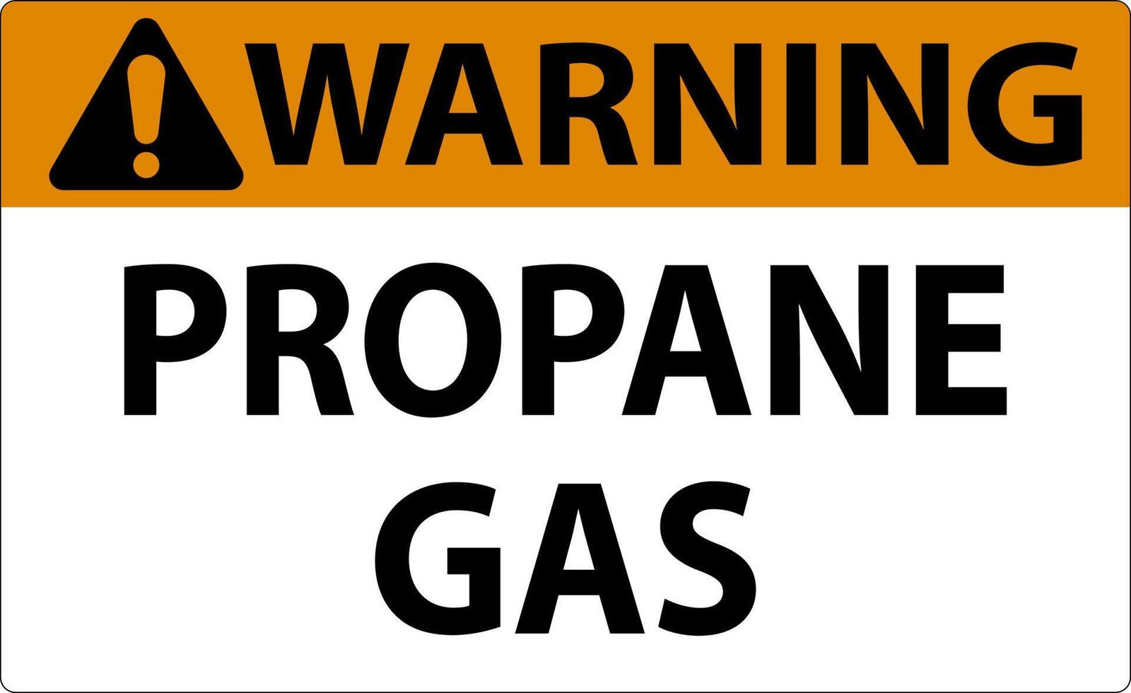 Symbol Propane Warning Label, Propane Gas Sign vector
