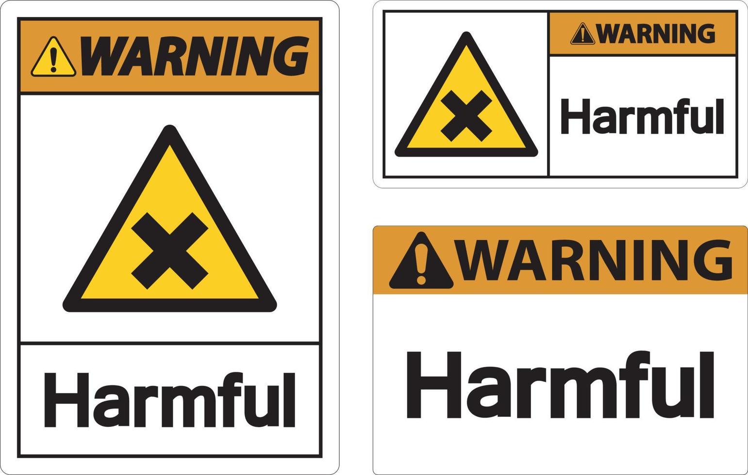 Harmful Warning Sign On White Background vector