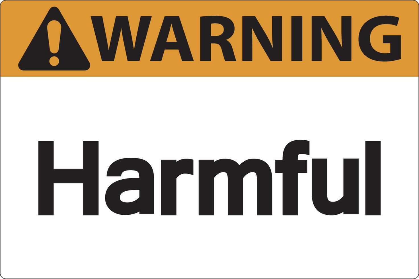 Harmful Warning Sign On White Background vector