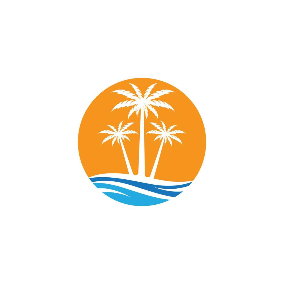 Palm tree summer vector icon
