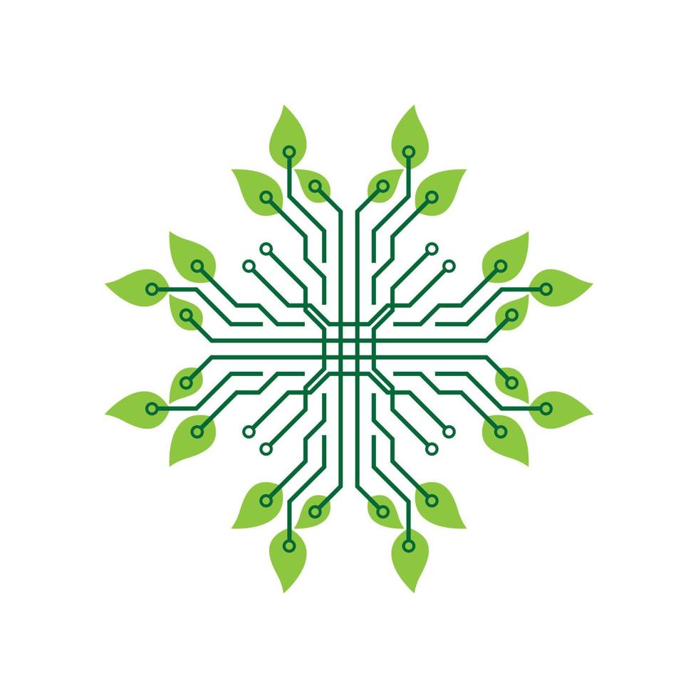 icono de vector de tecnología verde