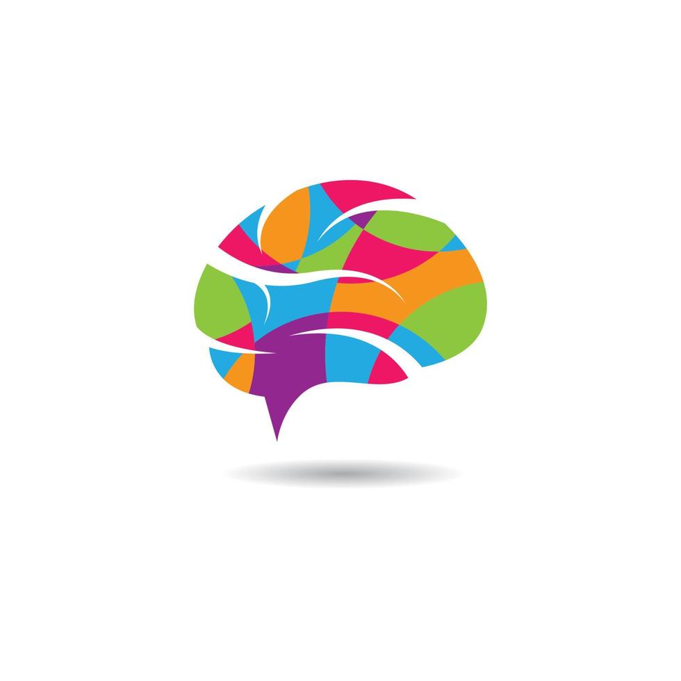 Brain symbol vector icon illustration