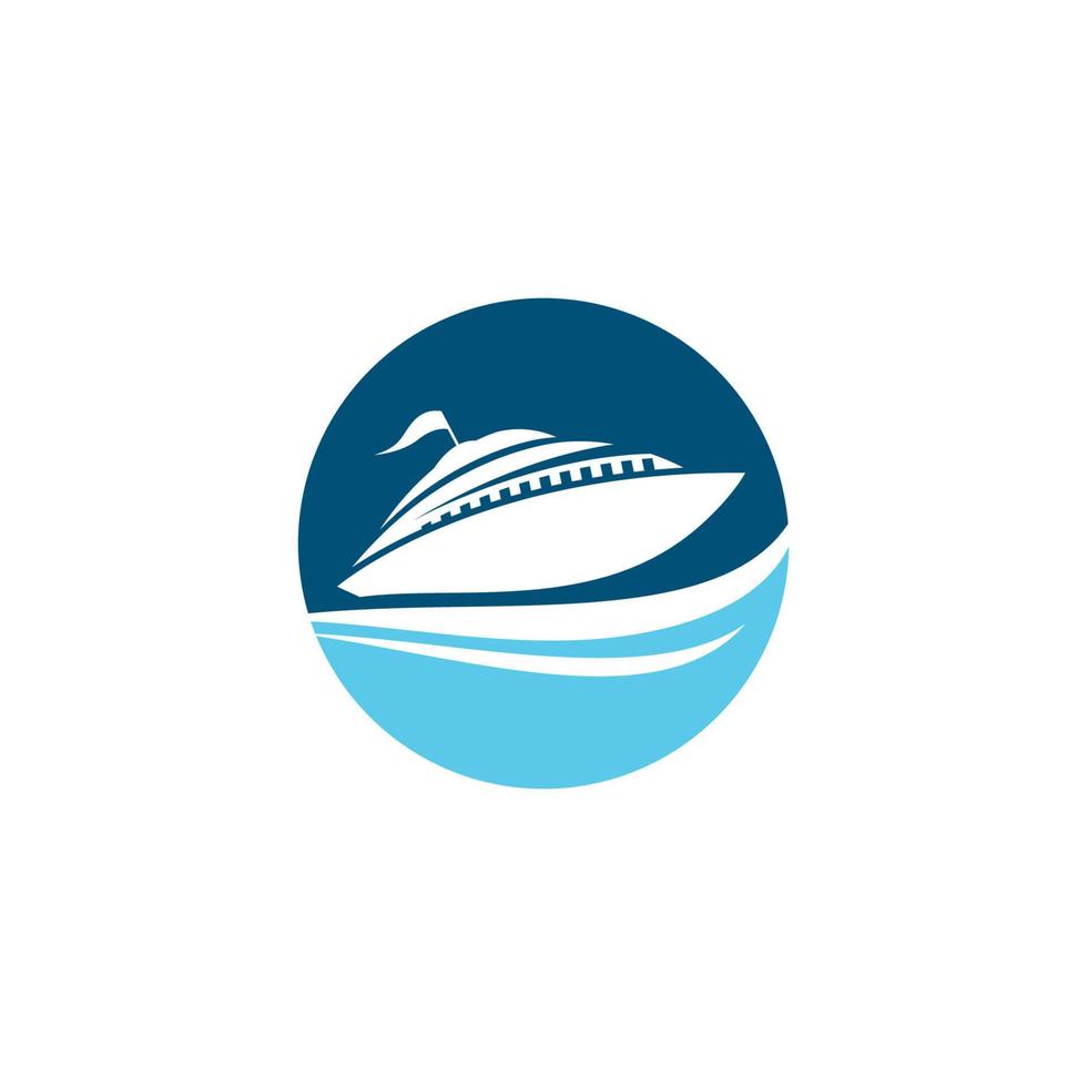 Cruise ship logo images vector