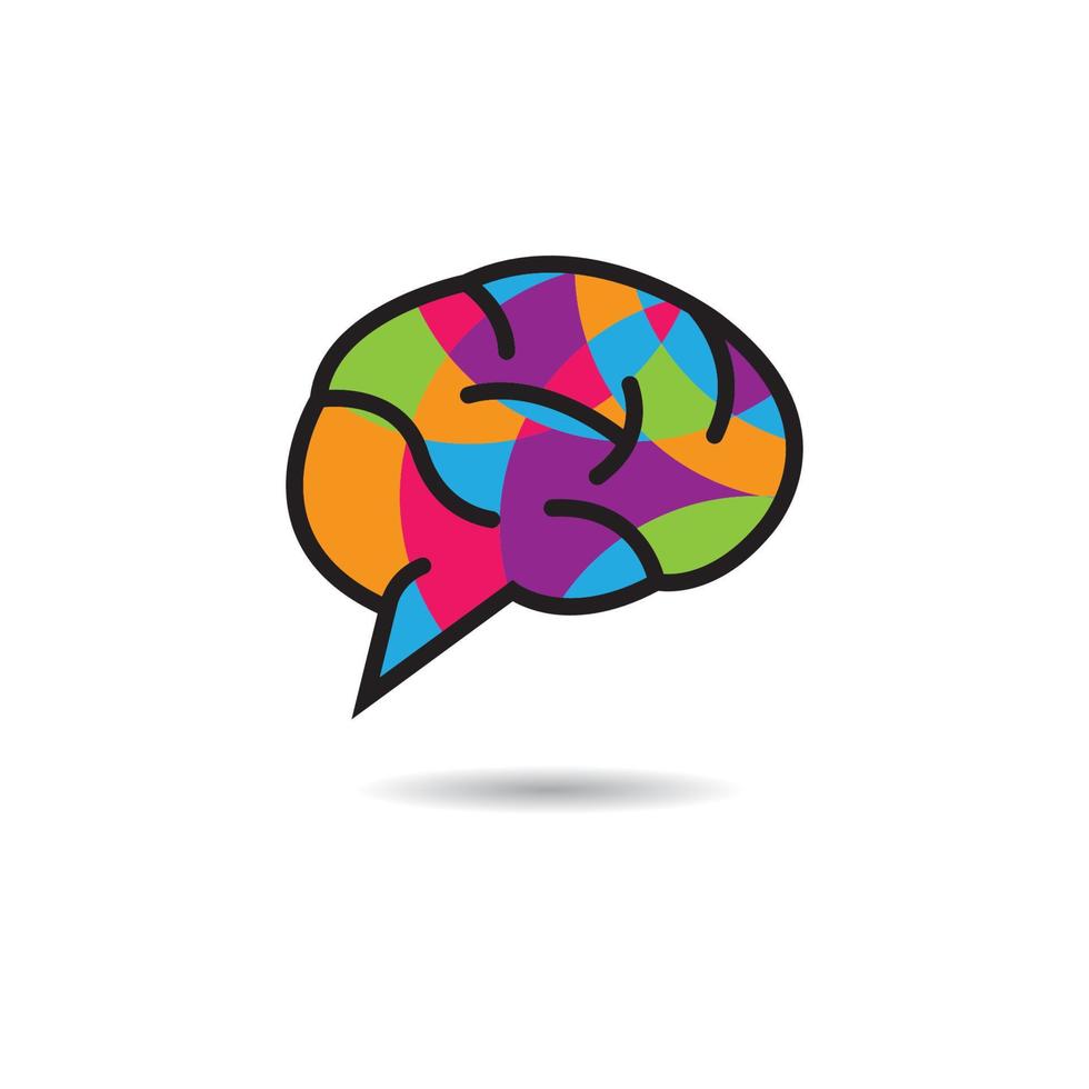 Brain symbol vector icon illustration