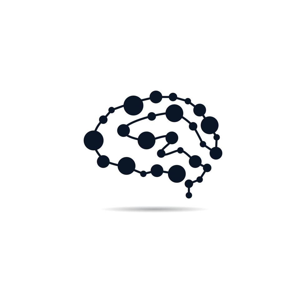 Brain symbol vector icon