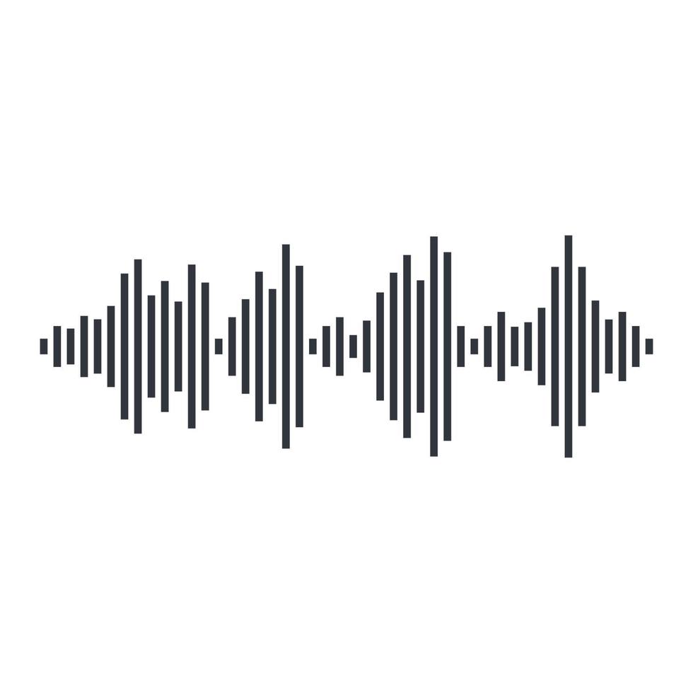 Sound wave vector icon