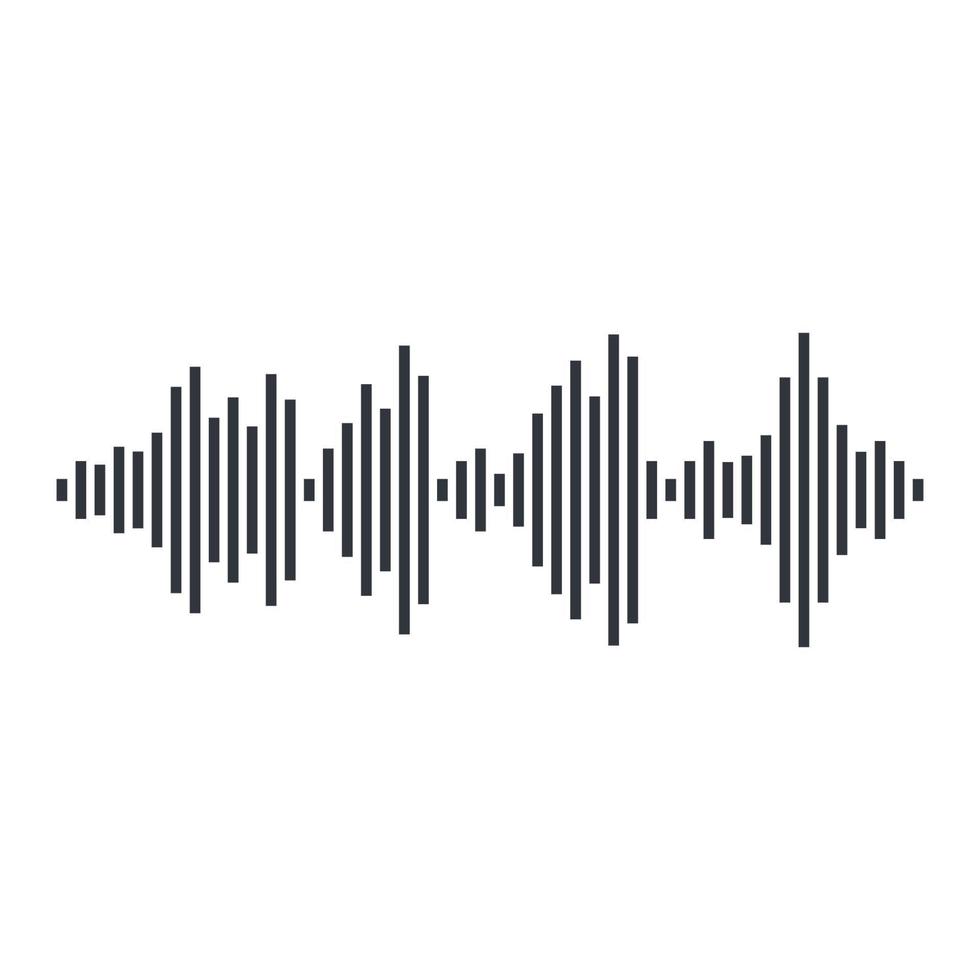 Sound wave vector icon