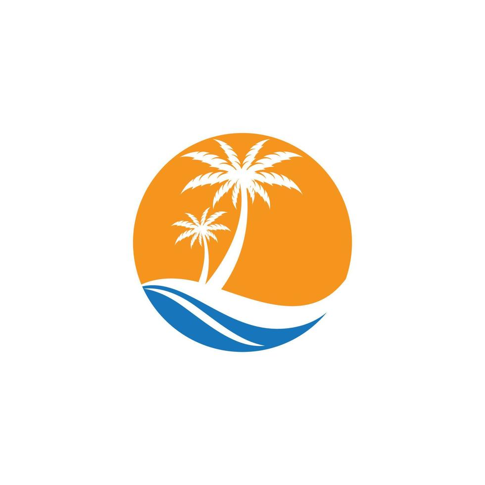 Palm tree summer vector icon