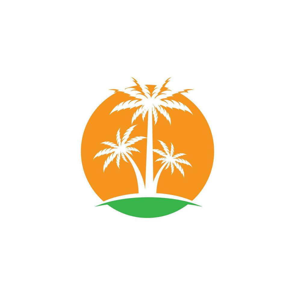 icono de vector de verano de palmera