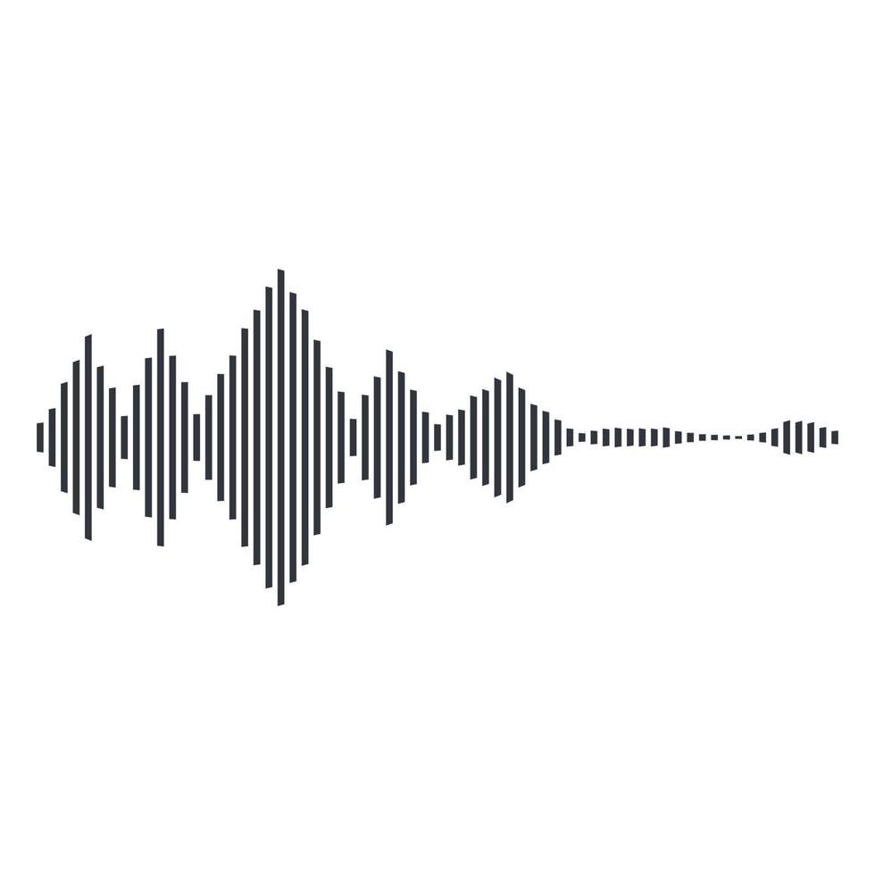 Sound wave vector icon