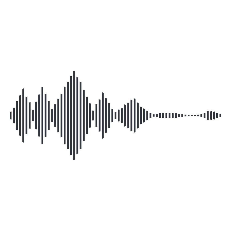 Sound wave vector icon