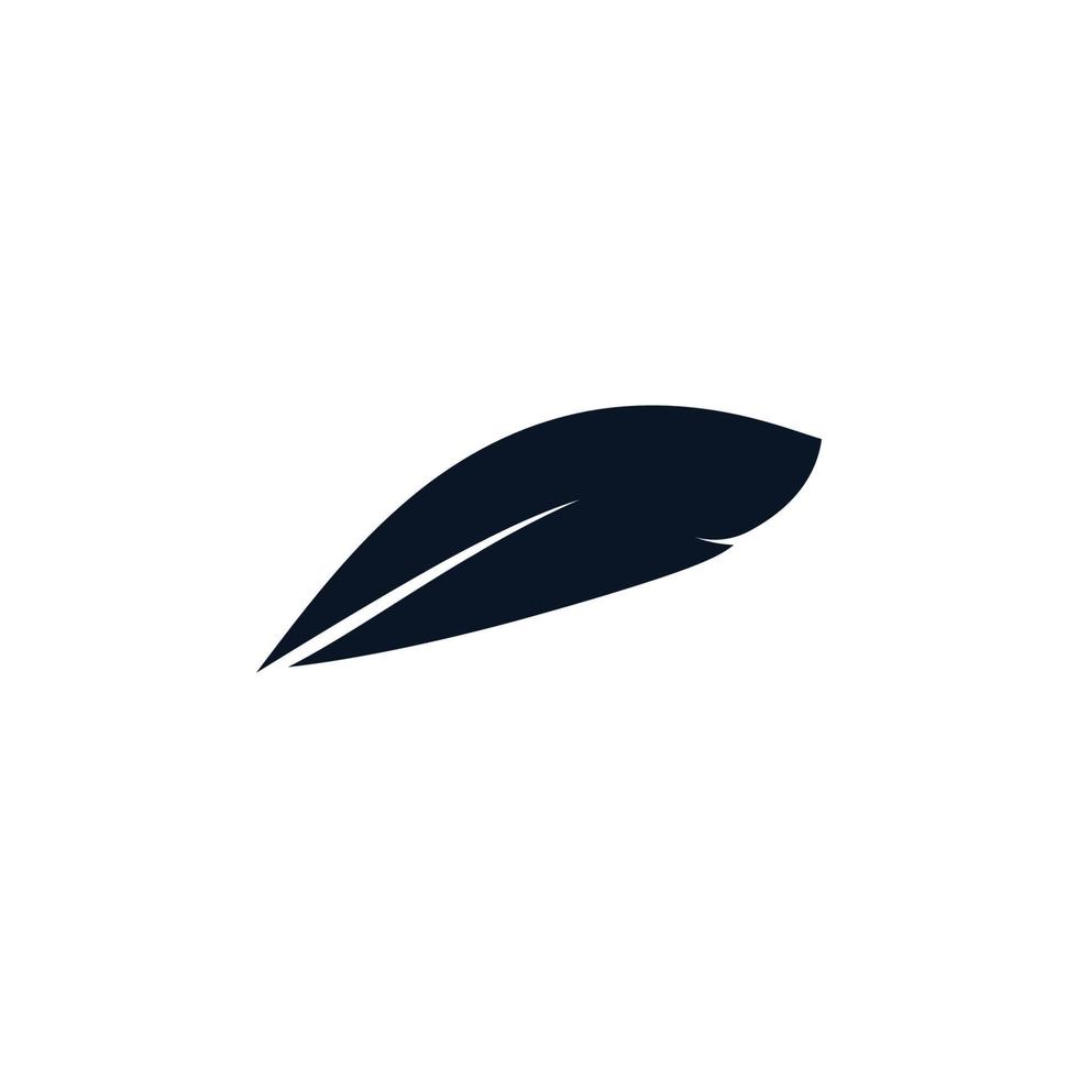 Feather symbol vector icon