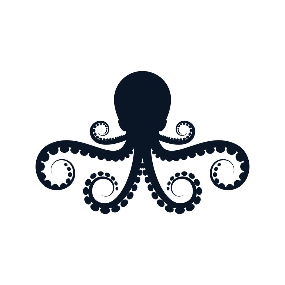 Octopus symbol vector icon illustration