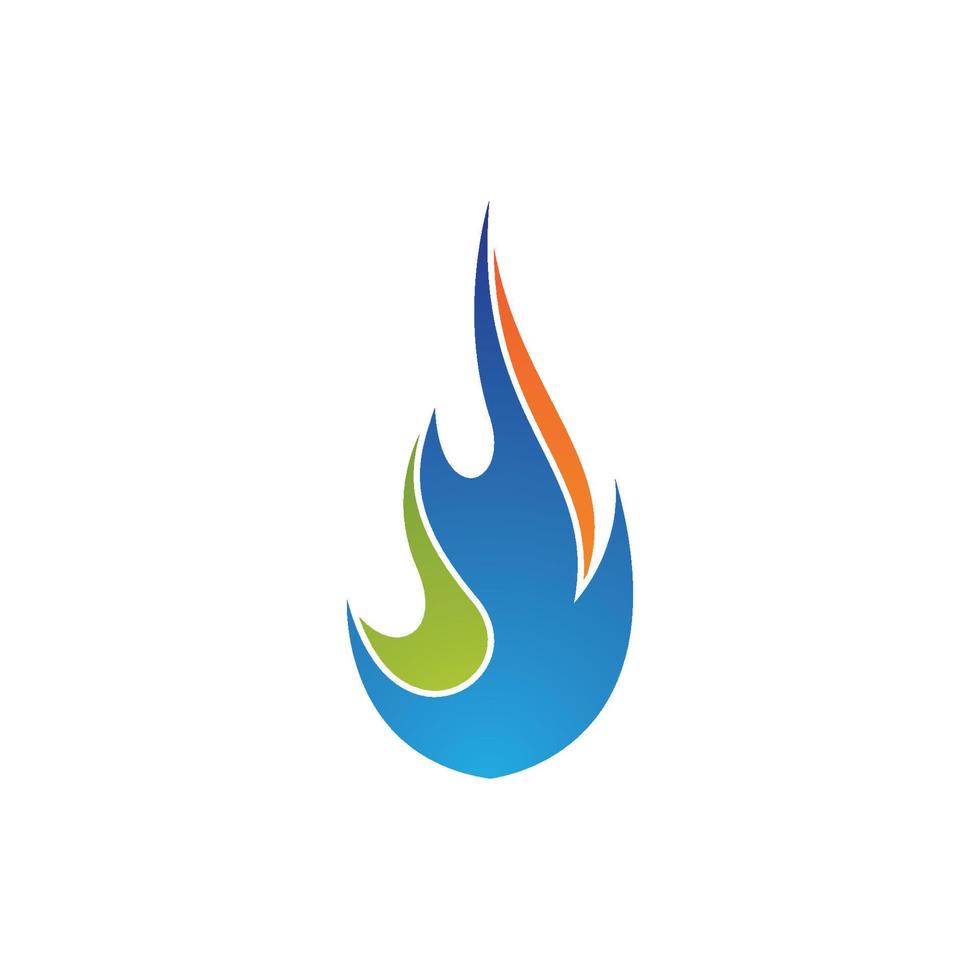 Fire flame logo template vector icon illustration