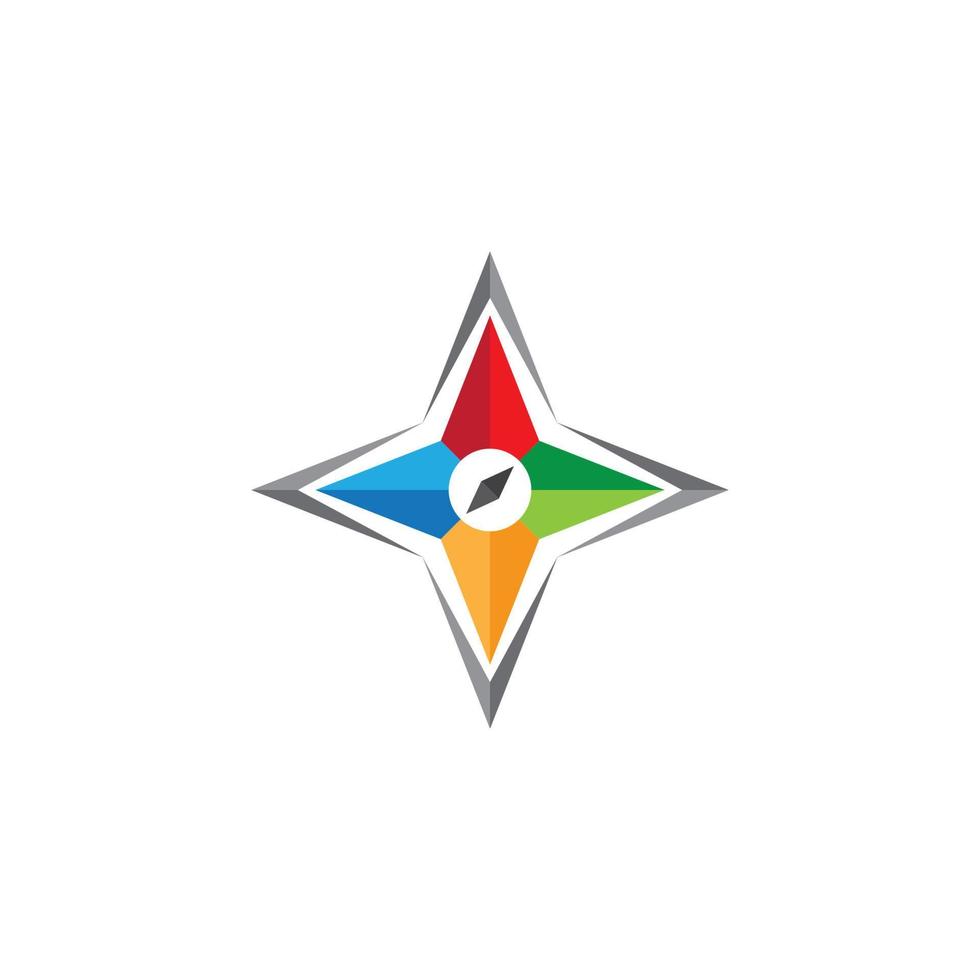 Compass symbol vector icon illustration